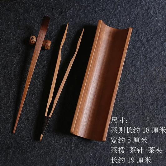 Tea Scoop Classic Thick Bamboo (3 Pieces Set)